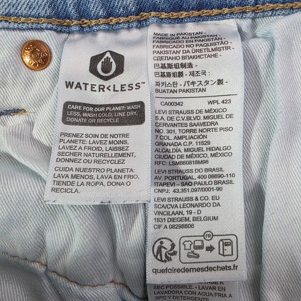 Levis 541 Athletic Taper Jeans Mens 36x28 (TAG 36x30) Light Wash Blue BIG E - Picture 10 of 15